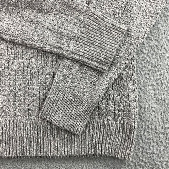 Lucky Brand Sweater Men Medium Gray Shawl Collar Wool Cashmere Blend Handcrafted - Picture 6 of 16